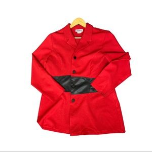 Vintage jacket with vegan leather detail